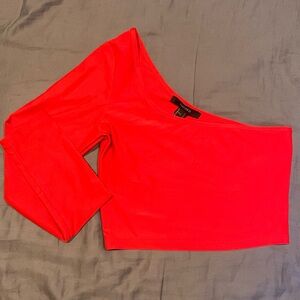 Half cropped red top from forever 21